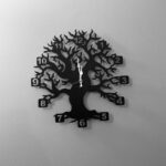Wooden Tree Design Wall Clock (16x16 inches)