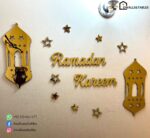 Ramadan Calligraphy Wall Art – Elegant Wooden & Acrylic Décor (30”x30”)