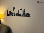 Iconic Landmarks Silhouette Wall Art - MDF Wood Calligraphy