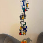 Modern Abstract Wall Decor – Elegant MDF Art Panel (16x48 inches)