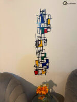 Modern Abstract Wall Decor – Elegant MDF Art Panel (16x48 inches)